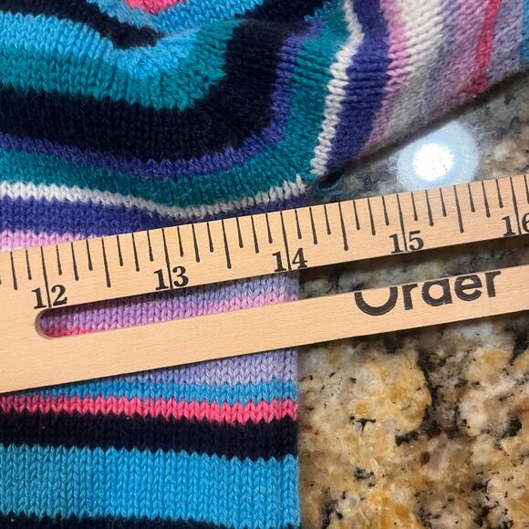 Vintage Old Navy Girls Large 10-12 Colorful Long Sleeve Y2K V Neck Sweater - Picture 6 of 6